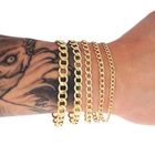 10K Yellow Gold 2mm 7 5mm Curb Cuban Chain Link Necklace or Bracelet 7" 30"