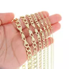 10K Yellow Gold 2mm 7 5mm Curb Cuban Chain Link Necklace or Bracelet 7" 30"