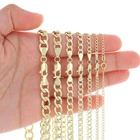 10K Yellow Gold 2mm 7 5mm Curb Cuban Chain Link Necklace or Bracelet 7" 30"
