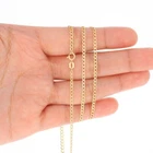 10K Yellow Gold 2mm 7 5mm Curb Cuban Chain Link Necklace or Bracelet 7" 30"