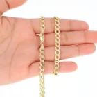 10K Yellow Gold 2mm 7 5mm Curb Cuban Chain Link Necklace or Bracelet 7" 30"