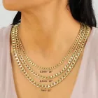 10K Yellow Gold 2mm 7 5mm Curb Cuban Chain Link Necklace or Bracelet 7" 30"