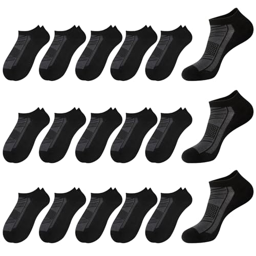 15 Pairs Lightweight Ankle Socks Men/Women   Breathable Bulk Thin Low Cut Socks Value Pack