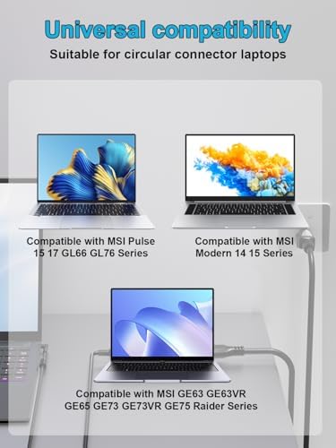 180W Laptop Charger Compatible with MSI GF63 GF65 GS65 GS66 GF62 GL62 GE62 GS70 GF72 GL72 GF75 GP60 WS65 GS40 GE70 GS63 GS43 GS60 GS73 GS75 Stealth Apache Phantom Adapter