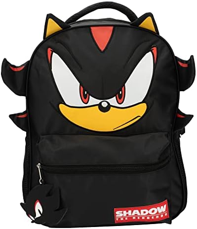 AI ACCESSORY INNOVATIONS Sonic The Hedgehog Backpack for Boys & Girls  Shadow 16 Inch Schoolbag with 3D Features  Durable School Bag for Kids