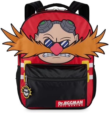 AI ACCESSORY INNOVATIONS Sonic The Hedgehog Backpack for Boys & Girls  Shadow 16 Inch Schoolbag with 3D Features  Durable School Bag for Kids