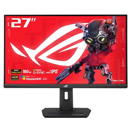 ASUS ROG Strix 27  QHD  2560x1440  HDR400 USB C Gaming Monitor  XG27ACS   180Hz 1ms  Fast IPS  133  sRGB  Extreme Low Motion Blur Sync  G Sync Compatible  DisplayWidget  Tripod Socket  3 Year Warranty
