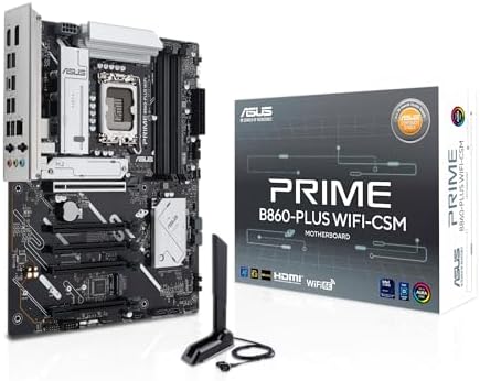 ASUS TUF Gaming B860M PLUS WiFi B860 LGA 1851 mATX Motherboard  Intel  Core  Ultra Series 2 Ready  AI PC  12 1 2 1 80A Stages  DDR5 PCIe 5 0  3X M 2  Wi Fi 7  2 5G LAN  HDMI   USB 20Gbps Type C 