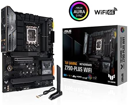 ASUS TUF Gaming Z790 Plus WiFi LGA 1700 Intel 14th 12th &13th Gen  ATX Gaming Motherboard PCIe 5 0 DDR5 4xM 2 Slots 16 1 DrMOS WiFi 6 2 5Gb LAN Front USB 3 2 Gen 2 Type C Thunderbolt 4 USB4  Aura RGB 