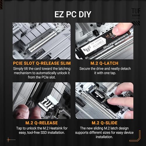 ASUS TUF Gaming Z790 Plus WiFi LGA 1700 Intel 14th 12th &13th Gen  ATX Gaming Motherboard PCIe 5 0 DDR5 4xM 2 Slots 16 1 DrMOS WiFi 6 2 5Gb LAN Front USB 3 2 Gen 2 Type C Thunderbolt 4 USB4  Aura RGB 