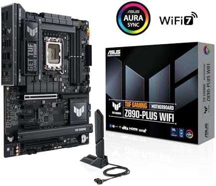 ASUS TUF Gaming Z790 Plus WiFi LGA 1700 Intel 14th 12th &13th Gen  ATX Gaming Motherboard PCIe 5 0 DDR5 4xM 2 Slots 16 1 DrMOS WiFi 6 2 5Gb LAN Front USB 3 2 Gen 2 Type C Thunderbolt 4 USB4  Aura RGB 