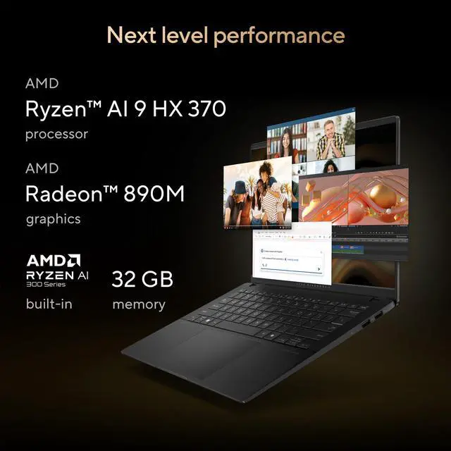 ASUS Vivobook S14 Laptop  Copilot  PC AMD Ryzen AI 9 HX 370 32GB RAM 1TB SSD  M5406WA BS99 