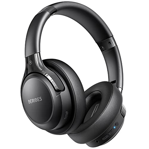 BERIBES Bluetooth Headphones Over Ear  65H Playtime and 6 EQ Music Modes Wireless Headphones with Microphone  HiFi Stereo Foldable Lightweight Headsets  Deep Bass for Home Office Cellphone PC Ect 