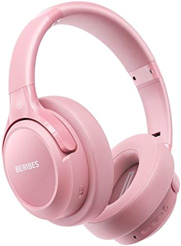 BERIBES Bluetooth Headphones Over Ear  65H Playtime and 6 EQ Music Modes Wireless Headphones with Microphone  HiFi Stereo Foldable Lightweight Headsets  Deep Bass for Home Office Cellphone PC Ect