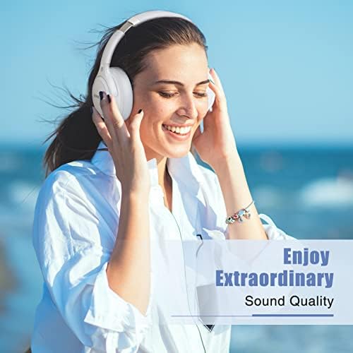 BERIBES Bluetooth Headphones Over Ear  65H Playtime and 6 EQ Music Modes Wireless Headphones with Microphone  HiFi Stereo Foldable Lightweight Headsets  Deep Bass for Home Office Cellphone PC Ect