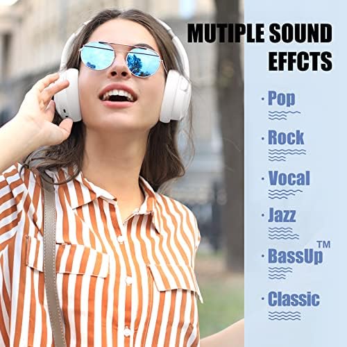 BERIBES Bluetooth Headphones Over Ear  65H Playtime and 6 EQ Music Modes Wireless Headphones with Microphone  HiFi Stereo Foldable Lightweight Headsets  Deep Bass for Home Office Cellphone PC Ect