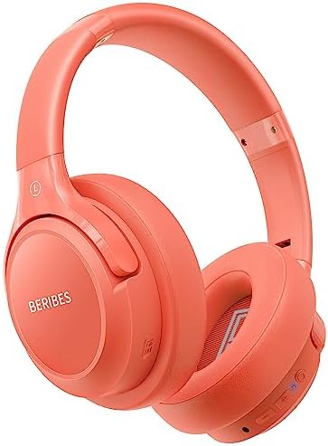 BERIBES Bluetooth Headphones Over Ear  65H Playtime and 6 EQ Music Modes Wireless Headphones with Microphone  HiFi Stereo Foldable Lightweight Headsets  Deep Bass for Home Office Cellphone PC Ect