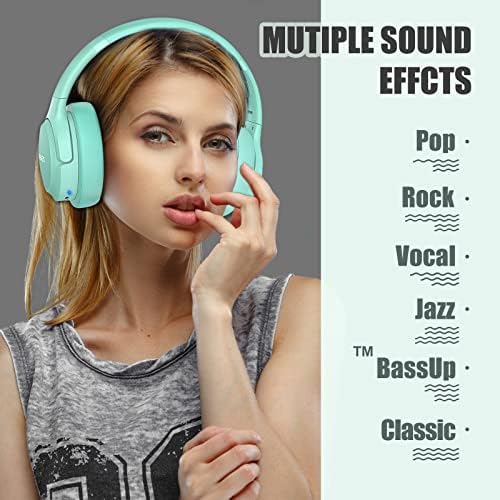 BERIBES Bluetooth Headphones Over Ear  65H Playtime and 6 EQ Music Modes Wireless Headphones with Microphone  HiFi Stereo Foldable Lightweight Headsets  Deep Bass for Home Office Cellphone PC Ect