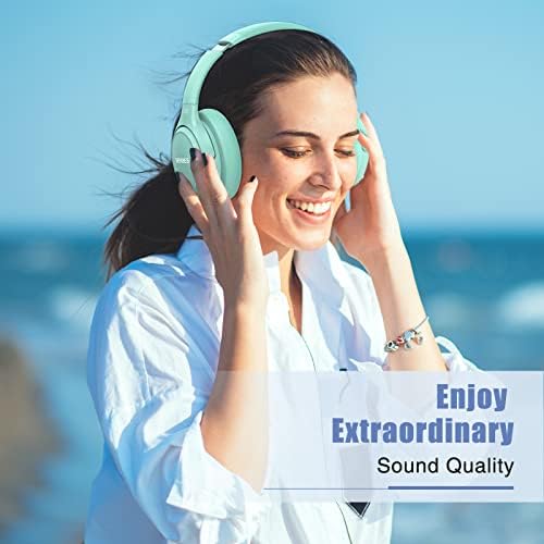 BERIBES Bluetooth Headphones Over Ear  65H Playtime and 6 EQ Music Modes Wireless Headphones with Microphone  HiFi Stereo Foldable Lightweight Headsets  Deep Bass for Home Office Cellphone PC Ect