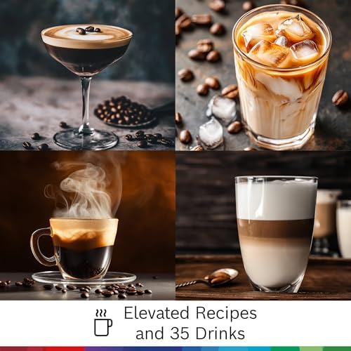 Bosch 800 Series Fully Automatic Espresso and Coffee Machine   35 Drinks  Cold Brew  Double Cup  Milk Hose  Ceramic Grinder  Smart Features  in Black TPU60309