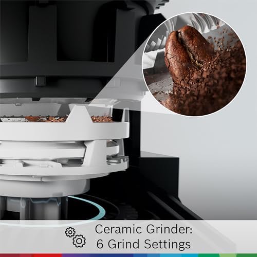 Bosch 800 Series Fully Automatic Espresso and Coffee Machine   35 Drinks  Cold Brew  Double Cup  Milk Hose  Ceramic Grinder  Smart Features  in Black TPU60309