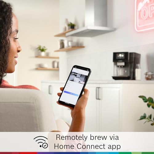 Bosch 800 Series Fully Automatic Espresso and Coffee Machine   35 Drinks  Cold Brew  Double Cup  Milk Hose  Ceramic Grinder  Smart Features  in Black TPU60309