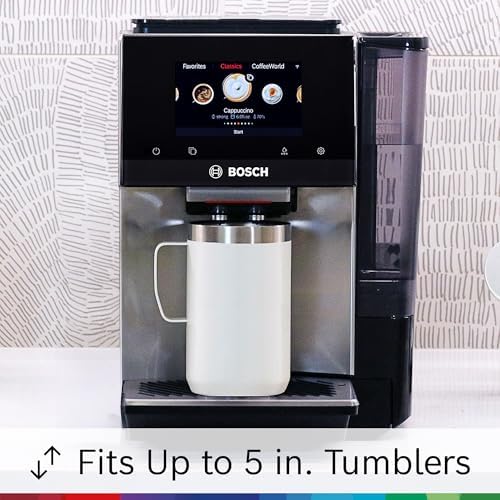 Bosch 800 Series Fully Automatic Espresso and Coffee Machine   35 Drinks  Cold Brew  Double Cup  Milk Hose  Ceramic Grinder  Smart Features  in Black TPU60309