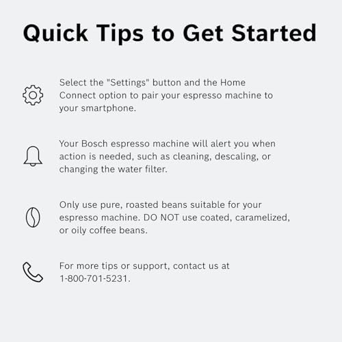 Bosch 800 Series Fully Automatic Espresso and Coffee Machine   35 Drinks  Cold Brew  Double Cup  Milk Hose  Ceramic Grinder  Smart Features  in Black TPU60309