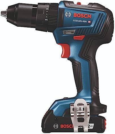 Bosch GXL18V 240B22 18V 2 Tool Combo Kit with 1/2 In  Hammer Drill/Driver  Two In One 1/4 In  and 1/2 In  Bit/Socket Impact Driver/Wrench and  2  2 Ah Standard Power Batteries