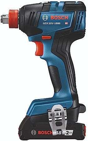 Bosch GXL18V 240B22 18V 2 Tool Combo Kit with 1/2 In  Hammer Drill/Driver  Two In One 1/4 In  and 1/2 In  Bit/Socket Impact Driver/Wrench and  2  2 Ah Standard Power Batteries