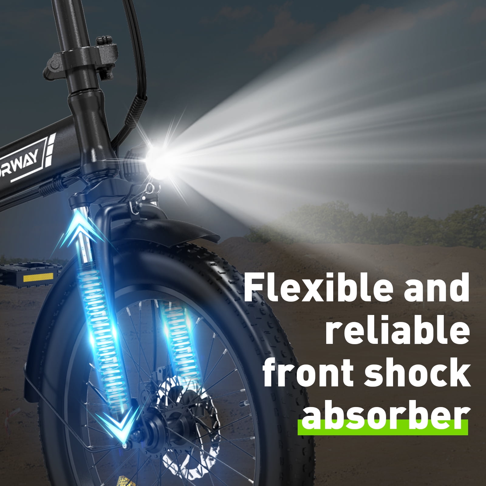 COLORWAY 20 X3 0 Fat Tire Electric bicycles  Foldable Mountain Snow Beach Electric bike ebike with 500W/36V/13Ah Battery  Shimano 7 Speed e bicycle