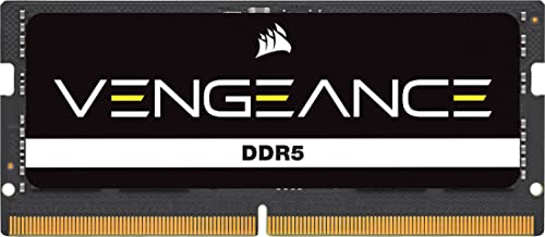 CORSAIR Vengeance SODIMM DDR5 RAM 16GB  1x16GB  5600MHz CL48 Intel XMP iCUE Compatible Computer Memory   Black  CMSX16GX5M1A5600C48 