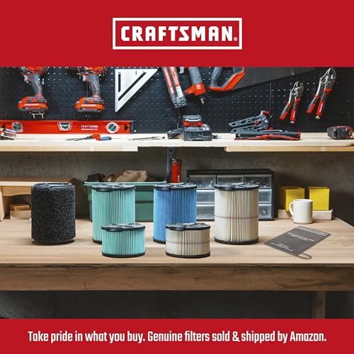 CRAFTSMAN CMXEVBE17590 9 Gallon 4 25 Peak HP Wet Dry Vac  Portable Shop Vacuum Wet and Dry with Filter  Dust Bag  Hose and Attachments for Home  Garage and Automotive Cleaning