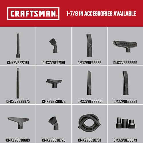 CRAFTSMAN CMXEVBE17590 9 Gallon 4 25 Peak HP Wet Dry Vac  Portable Shop Vacuum Wet and Dry with Filter  Dust Bag  Hose and Attachments for Home  Garage and Automotive Cleaning