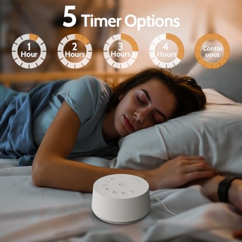 Color Noise Sound Machines Sleep White Noise Machine with 25 Soothing Sounds 32 Volume Levels 5 Timers and 4 Sound Categories and Memory Function for Kids Adults and Home