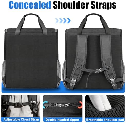 Computer Desktop Tower Carrying Case with Padded Protection & Multiple Pockets  Gaming Computer Backpack Holds CPU Mainframe  Keyboard  Mouse  Cables and Accessories