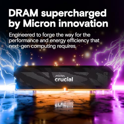 Crucial Pro DDR5 RAM 32GB Kit  2x16GB   6400MHz CL32  Overclocking Desktop Gaming Memory  Intel XMP 3 0 & AMD Expo Compatible  Black   CP2K16G64C32U5B