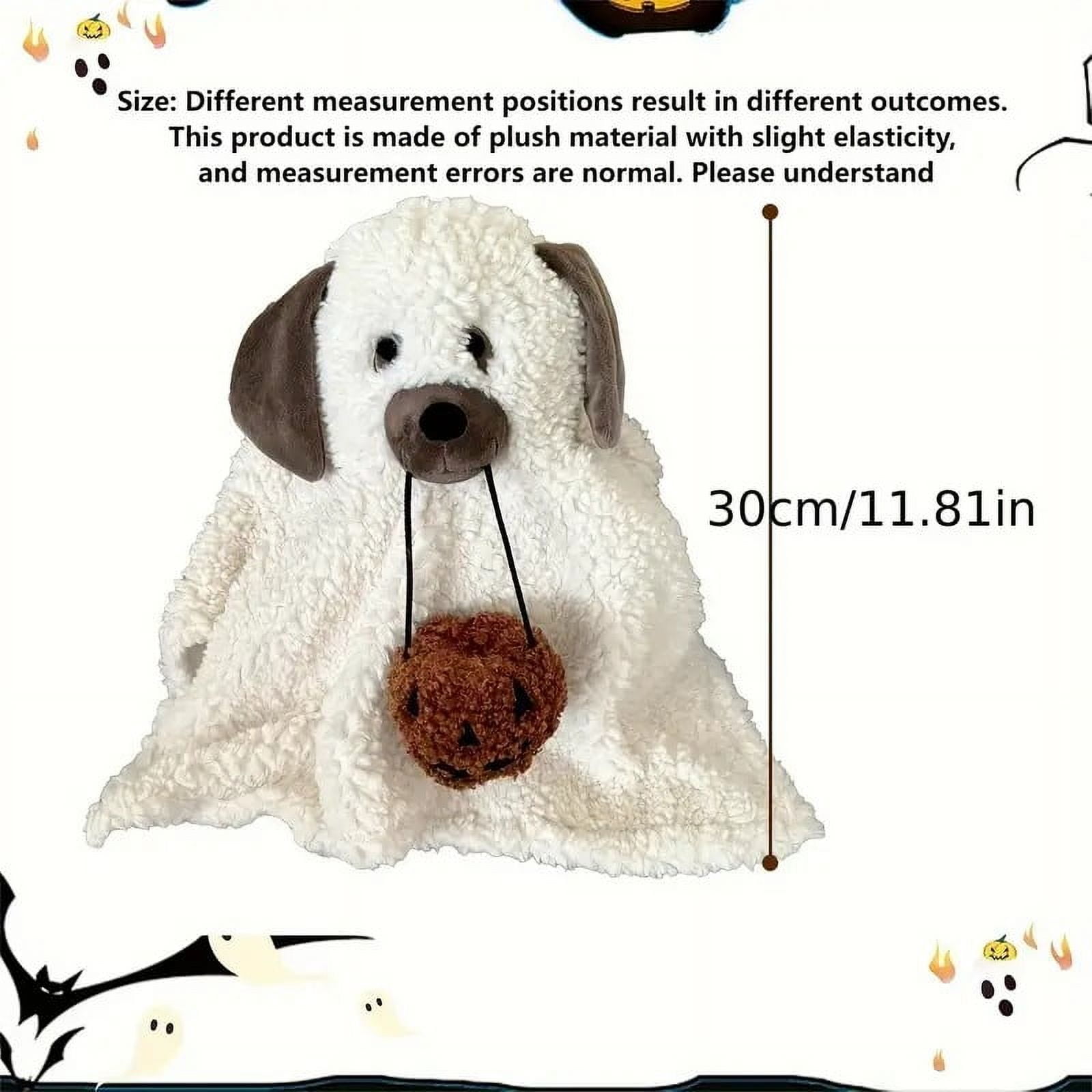 Cute Dog & Bat Halloween Decorative Pillow   Soft  No Power Home Accent for Festive Atmosphere
