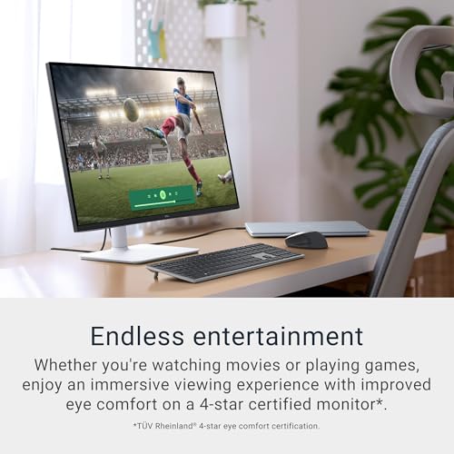 Dell 27 Plus 4K Monitor   S2725QS   27 inch 4K  3840 x 2160  120Hz 16 9 Display  IPS Panel  AMD FreeSync Premium  sRGB 99   Integrated Speakers  1500 1 Contrast Ratio  Comfortview Plus   Ash White