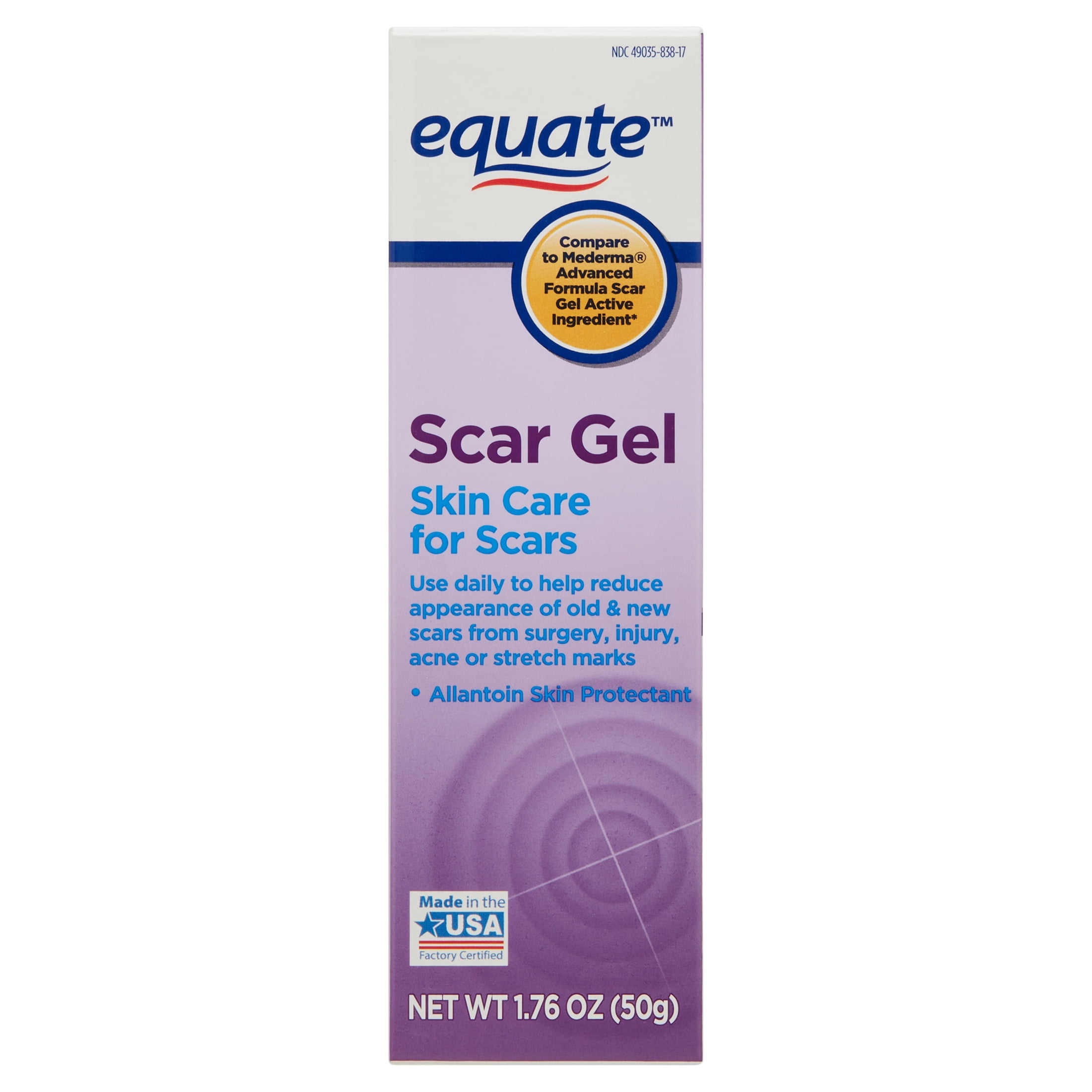 Equate Scar Gel  Skin Care for Scars  1 76 oz