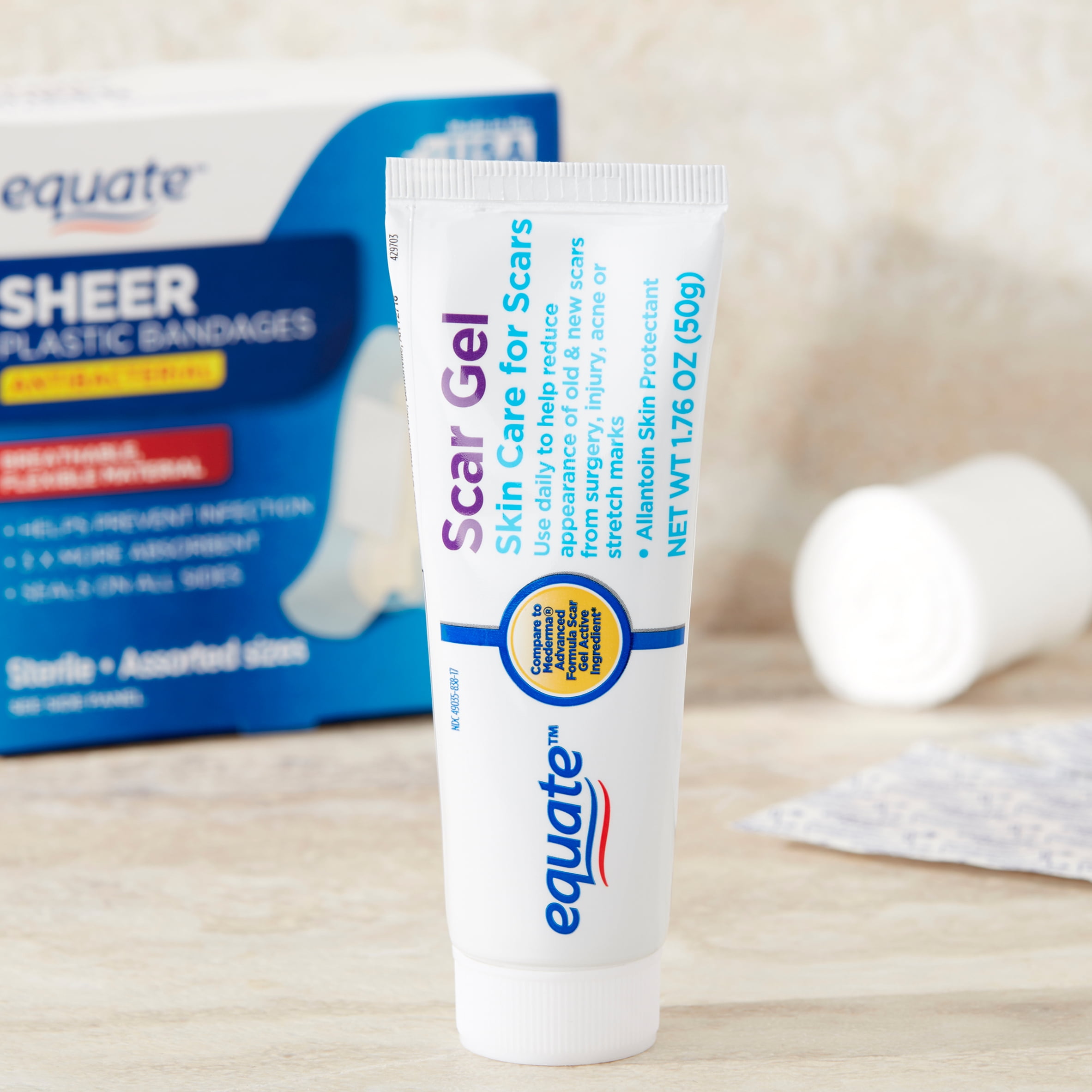 Equate Scar Gel  Skin Care for Scars  1 76 oz