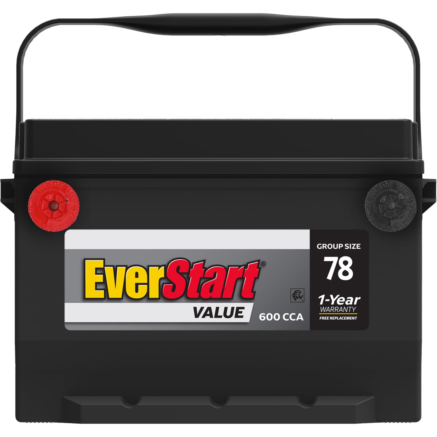 EverStart Value Lead Acid Automotive Battery  Group Size 78 12 Volt  600 CCA