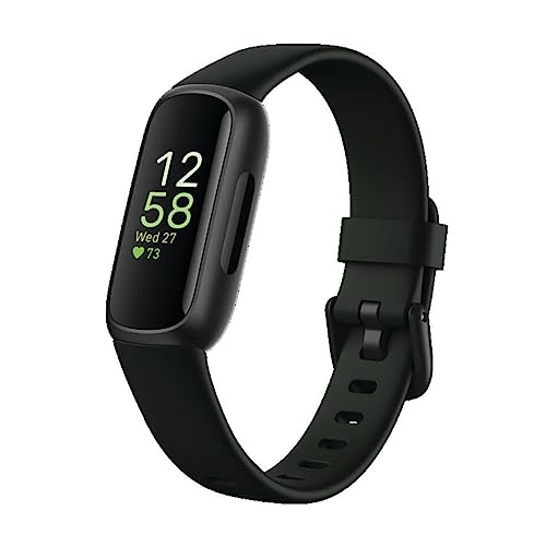 Fitbit Inspire 3 Health & Fitness Tracker with Stress Management  Workout Intensity  Sleep Tracking  24/7 Heart Rate and more  Midnight Zen/Black One Size  S & L Bands Included 