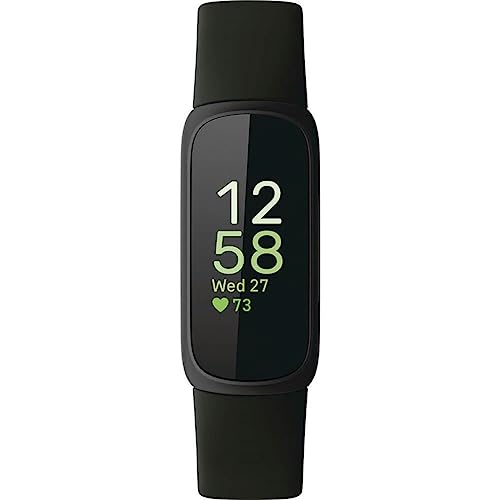 Fitbit Inspire 3 Health & Fitness Tracker with Stress Management  Workout Intensity  Sleep Tracking  24/7 Heart Rate and more  Midnight Zen/Black One Size  S & L Bands Included 