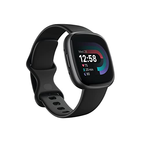 Fitbit Versa 4 Fitness Smartwatch with Daily Readiness  GPS  24/7 Heart Rate  40  Exercise Modes  Sleep Tracking and more  Black/Graphite  One Size  S & L Bands Included 