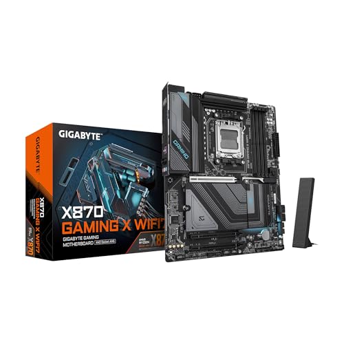 GIGABYTE X870 Gaming X WIFI7 AMD AM5 LGA 1718 Motherboard  ATX  DDR5  3X M 2  PCIe 5 0  USB4  WIFI7  2 5GbE LAN  EZ Latch  5 Year Warranty
