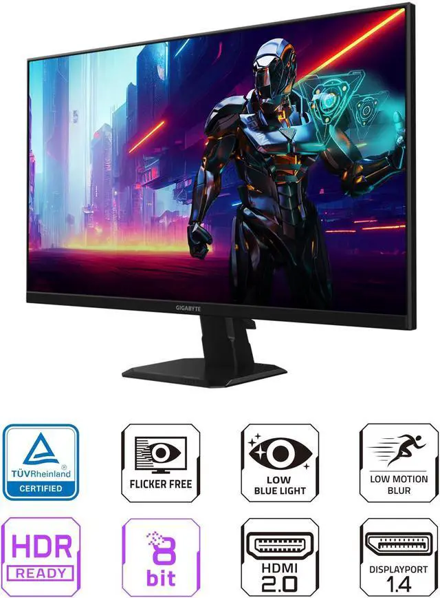 GIGABYTE   GS27QA SA   27" IPS Gaming Monitor   QHD 2560x1440   180Hz   1ms MPRT   AMD FreeSync   HDMI  DP   Black