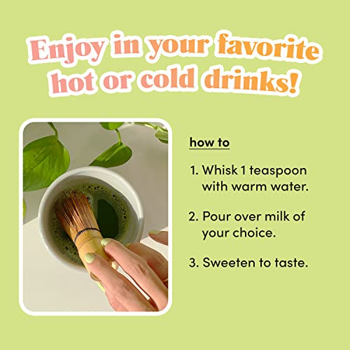 GOLDE   Pure Matcha   Ceremonial Grade Matcha Powder   Organic Green Tea Superfood w/L Theanine   Rich in Antioxidants   Vegan   Gluten Free   60mg Caffeine   Jitter Free Energy   30g Tin