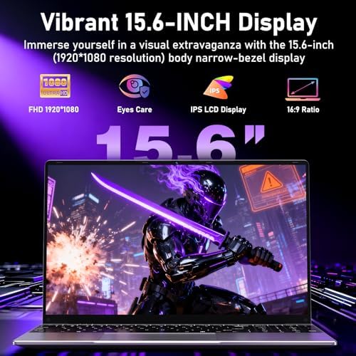 Gaming Laptop Computer Windows 11 Pro Lap Top PC for Gaming 2026 32GB RAM 1TB SSD Intel Core i7 Processor Up to 3 9GHz  15 6 IPS FHD Backlit Keyboard 6000mAh Webcam Office 365 2 Years Warranty