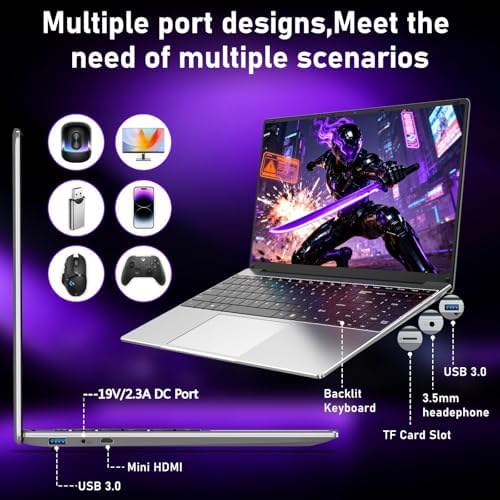 Gaming Laptop Computer Windows 11 Pro Lap Top PC for Gaming 2026 32GB RAM 1TB SSD Intel Core i7 Processor Up to 3 9GHz  15 6 IPS FHD Backlit Keyboard 6000mAh Webcam Office 365 2 Years Warranty